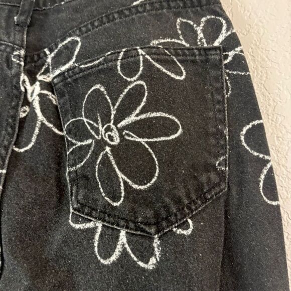 Reformation Black and White Daisy High-Rise Straight Long Jeans Size 27 - Picture 12 of 16